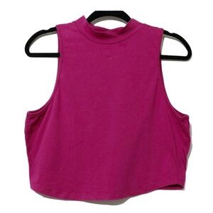 NWT ReVamped Sleeveless Crop Top Fuchsia XS